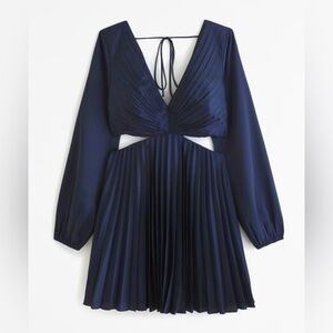 The A&F Giselle Pleated Cutout Mini Dress